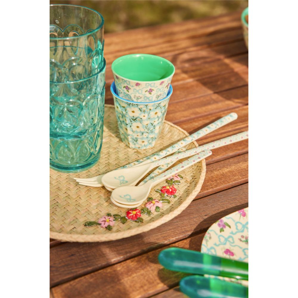 rice-dk-melamine-latte-spoon-with-bow-and-bouquet-print-rice-melsp-lch5xcpbow