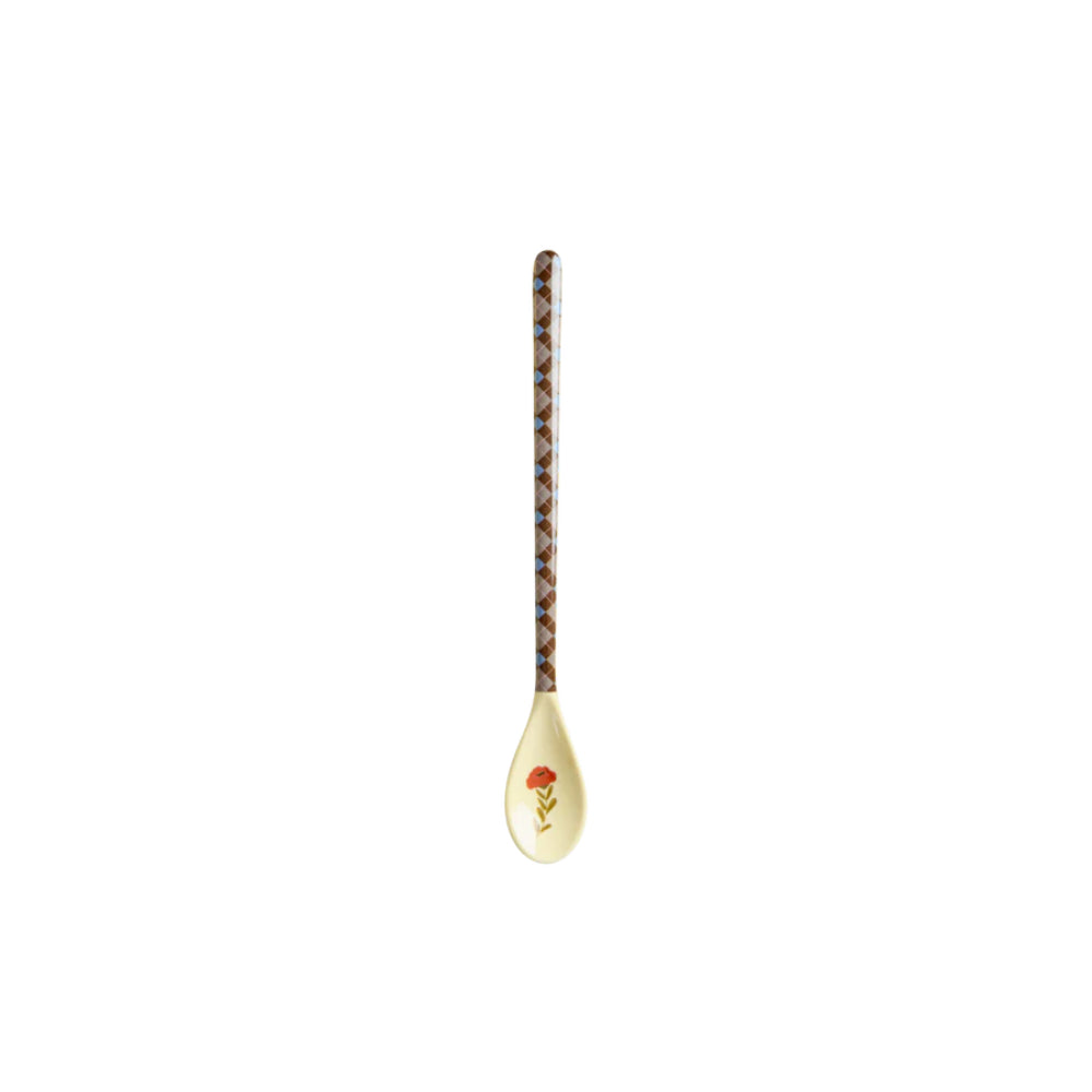 Rice DK Melamine Latte Spoon with Gorgeous Tile Print β Petit Bazaar