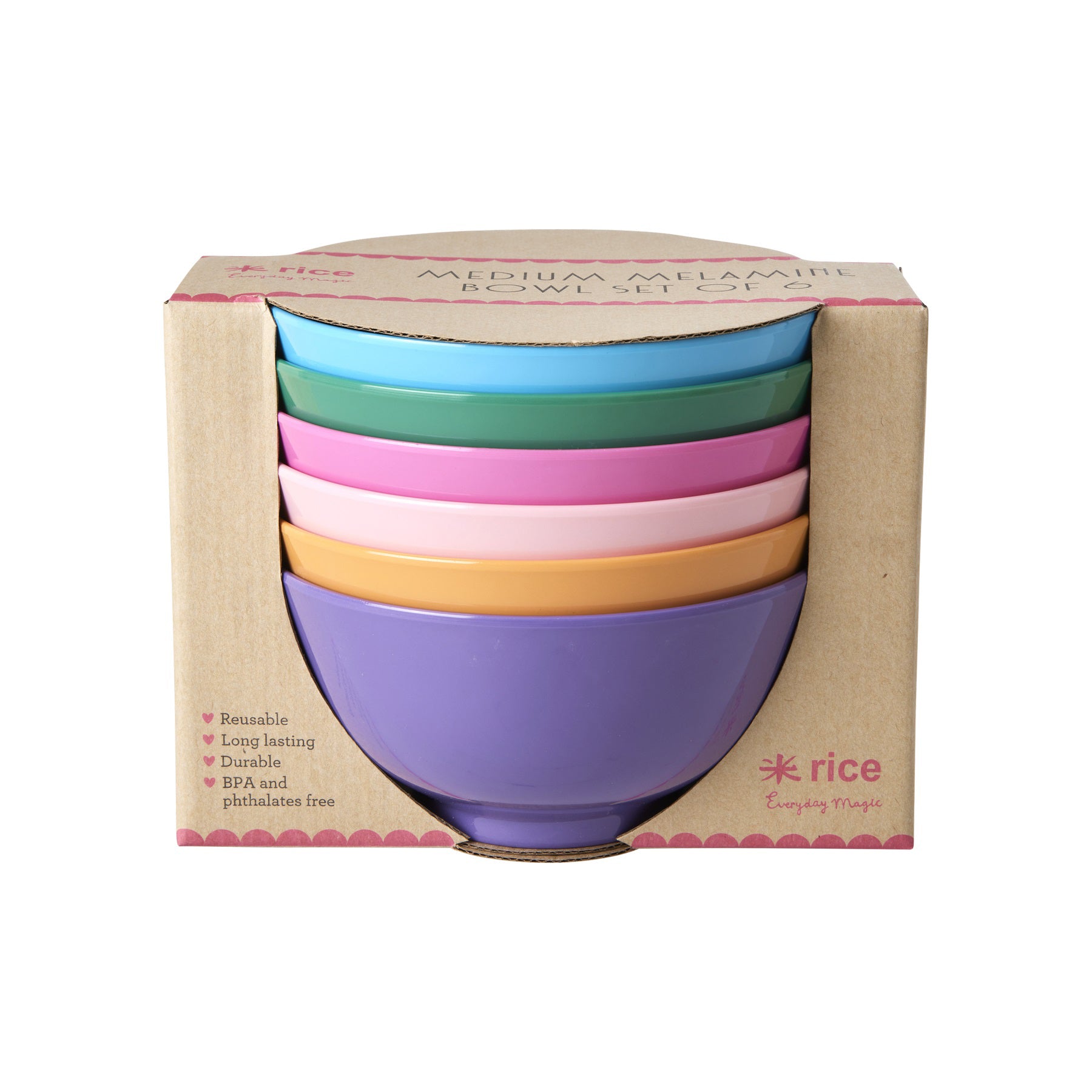 rice-dk-melamine-medium-bowl-in-6-asst-colors-6-pack-700ml-rice-melbw-6zss24