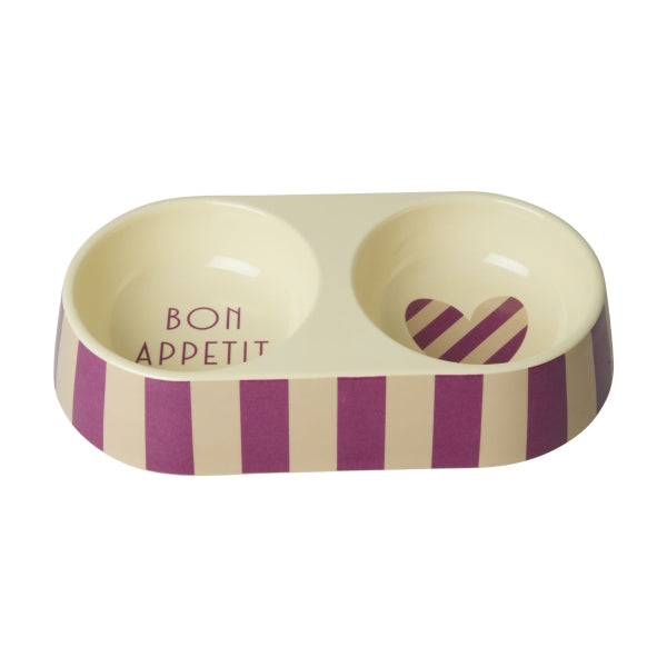 rice-dk-melamine-pet-bowl-for-food-and-water-striped-heart-2-rooms-rice-mepet-hea2