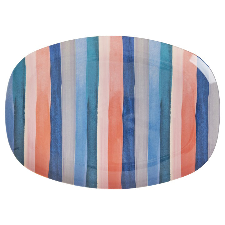 rice-dk-melamine-rectangular-plate-with-n-y-stripe-print-rice-melpl-ny