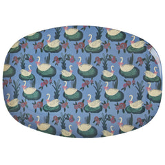 rice-dk-melamine-rectangular-plate-with-swan-lake-print-rice-melpl-swla