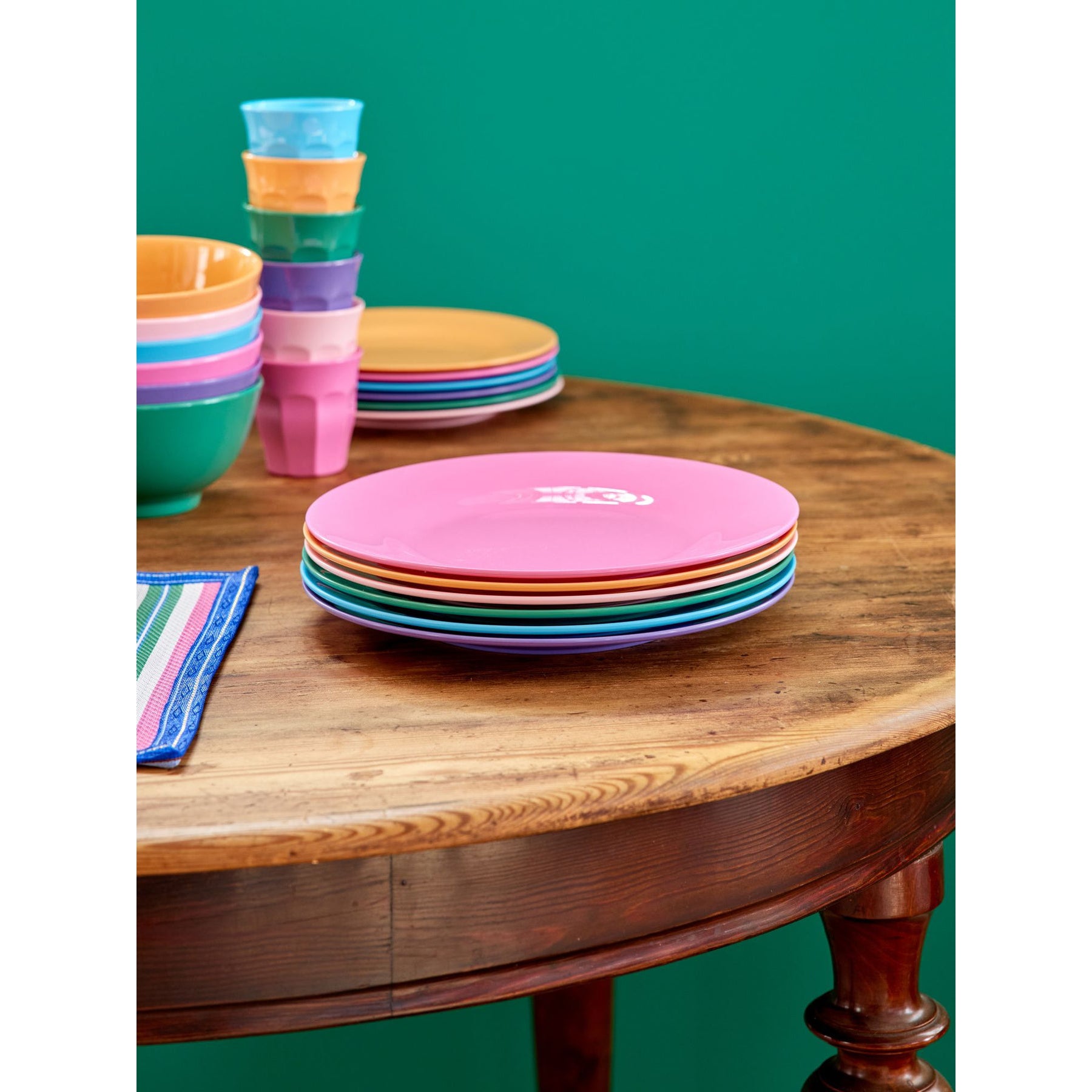 rice-dk-melamine-round-dinner-plates-in-6-colors-6-pack-rice-melrp-6zss24