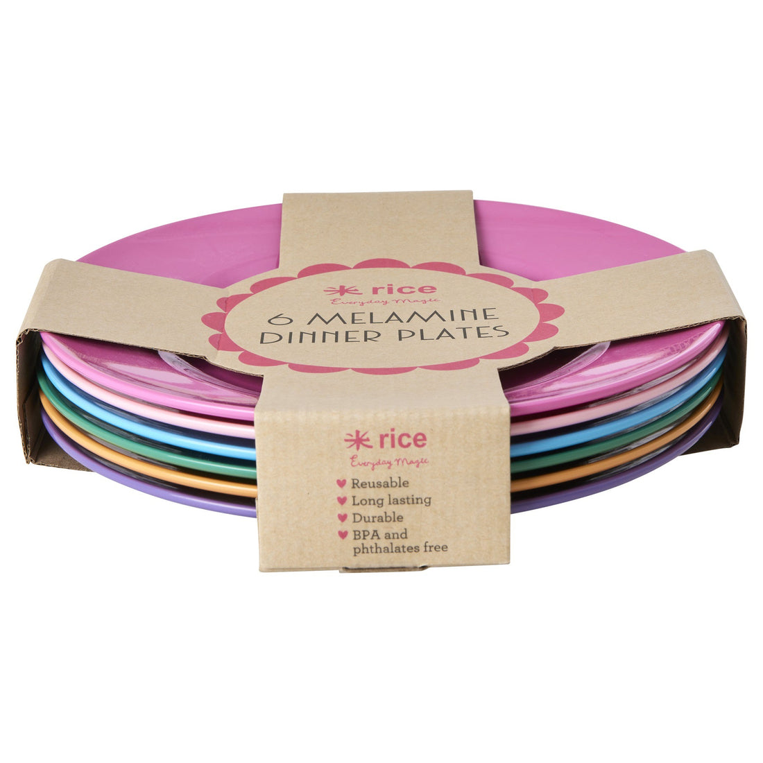 rice-dk-melamine-round-dinner-plates-in-6-colors-6-pack-rice-melrp-6zss24