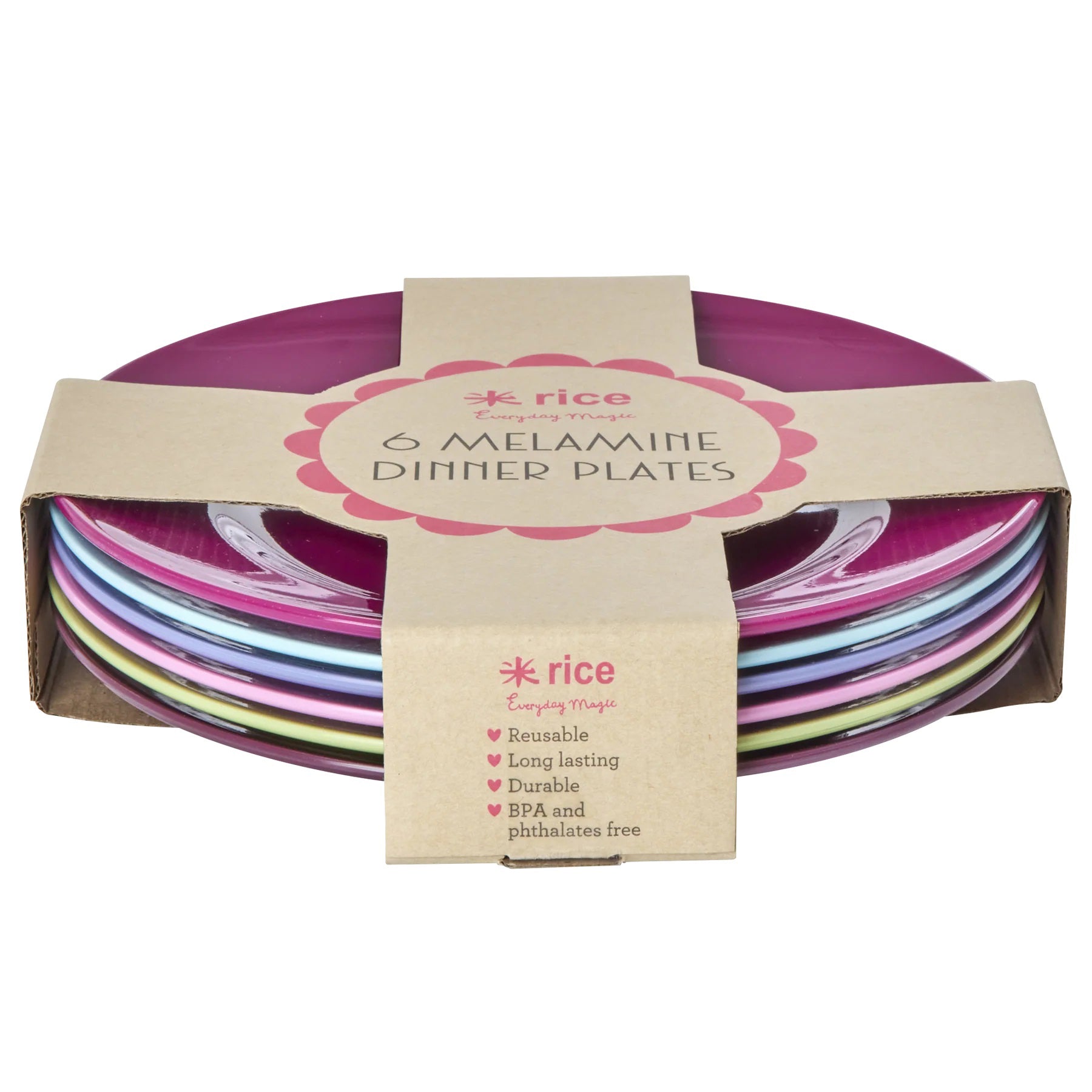 rice-dk-melamine-round-side-plates-in-asst-colors-6-pack-rice-mespl-6zaw23