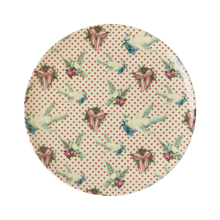 rice-dk-melamine-side-plate-with-dove-print-rice-xmesp-ph4do