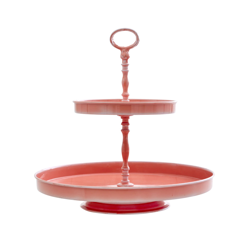 rice-dk-metal-etagere-plate-2-tier-in-cute-coral-large-rice-kitet-ccs