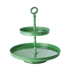 rice-dk-painted-metal-cake-plate-2-tier-in-green-rice-kitet-gs