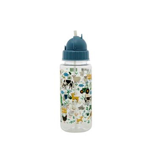 rice-dk-plastic-kids-drinking-bottle-blue-farm-print-500ml-rice-plbot-farb