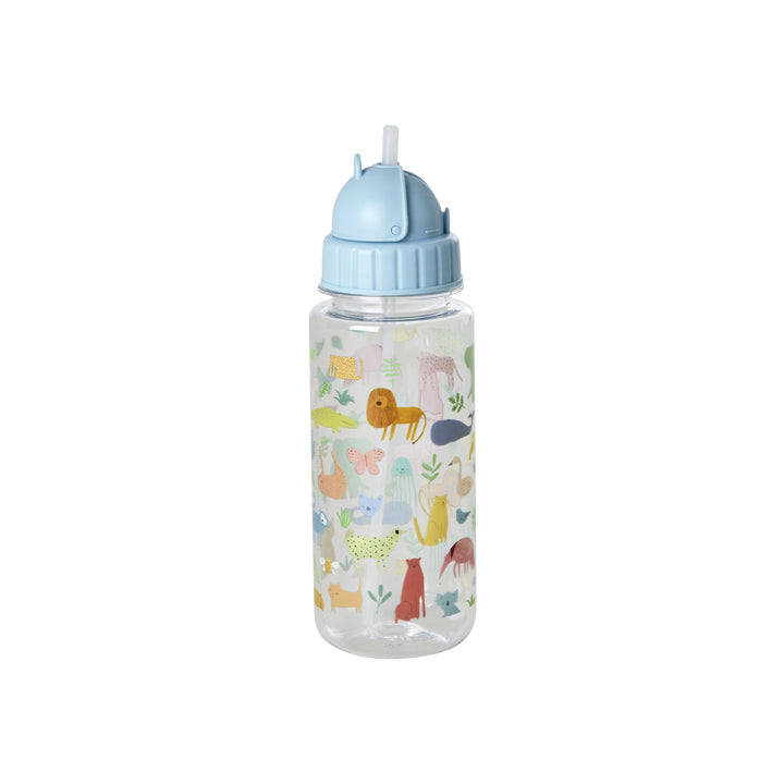 rice-dk-plastic-kids-drinking-bottle-sweet-jungle-print-with-mint-lid-450ml-rice-plbot-swjunmi