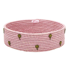 rice-dk-raffia-basket-with-clover-applications-color-pink-large-rice-bsbre-ceclol