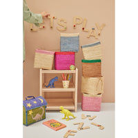 rice-dk-raffia-basket-without-handles-in-soft-pink-with-nature-border-rice-bsrat-20sin