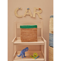 rice-dk-raffia-basket-without-handles-in-tea-with-green-border-rice-bsrat-20teag