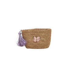 rice-dk-raffia-clutch-with-butterfly-application-lavender-pom-poms-in-tea-rice-bgclu-buttea