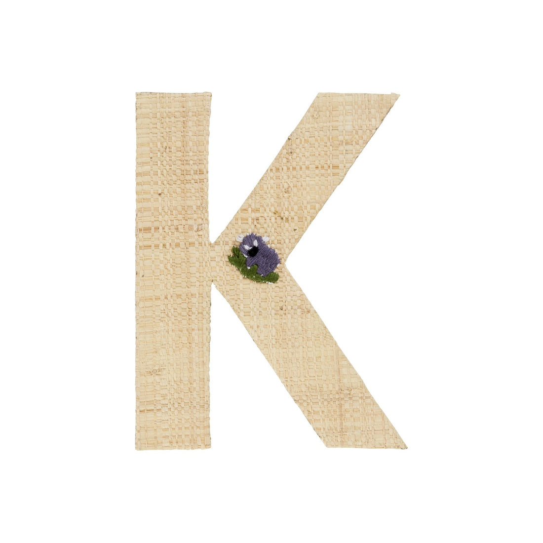 rice-dk-raffia-sticker-letter-in-nature-with-koala-bear-embroidery-k-rice-stick-rafkb