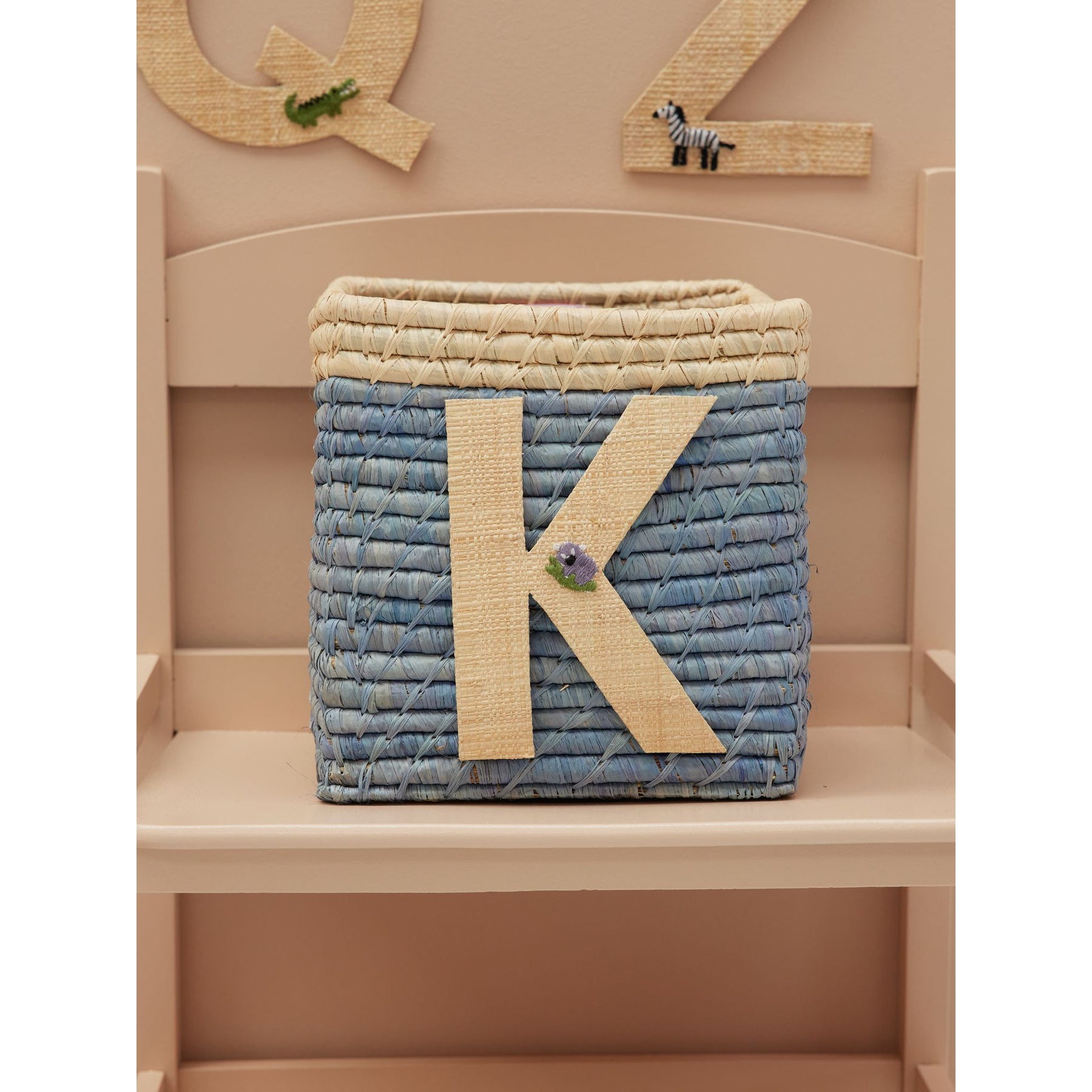 rice-dk-raffia-sticker-letter-in-nature-with-koala-bear-embroidery-k-rice-stick-rafkb