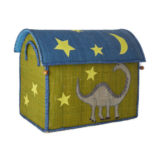 Rice DK Raffia Toy Baskets with Dinosaur Theme Medium – Petit Bazaar