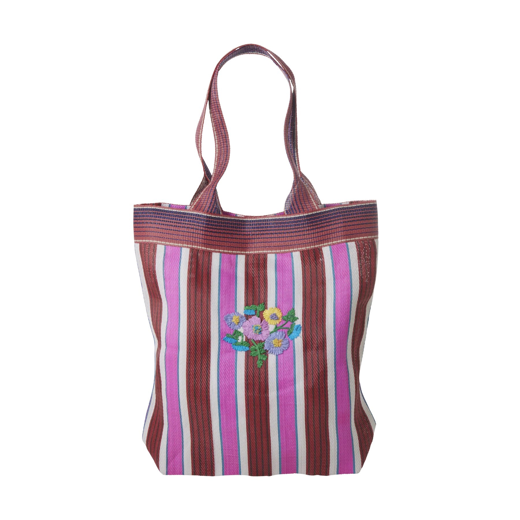 rice-dk-recycled-plastic-shopping-bag-in-stripes-with-embroidered-flower-rice-bgpla-flow