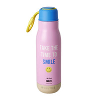rice-dk-stainless-steel-drinking-bottle-in-pink-with-smiley-print-12h-hot-24h-cold-rice-stbot-smil