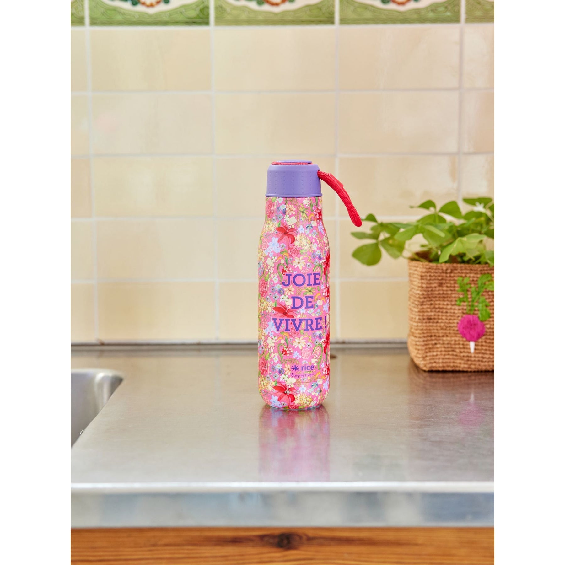 rice-dk-stainless-steel-drinking-bottle-with-swedish-flower-print-12h-hot-24h-cold-500ml-rice-stbot-swefl