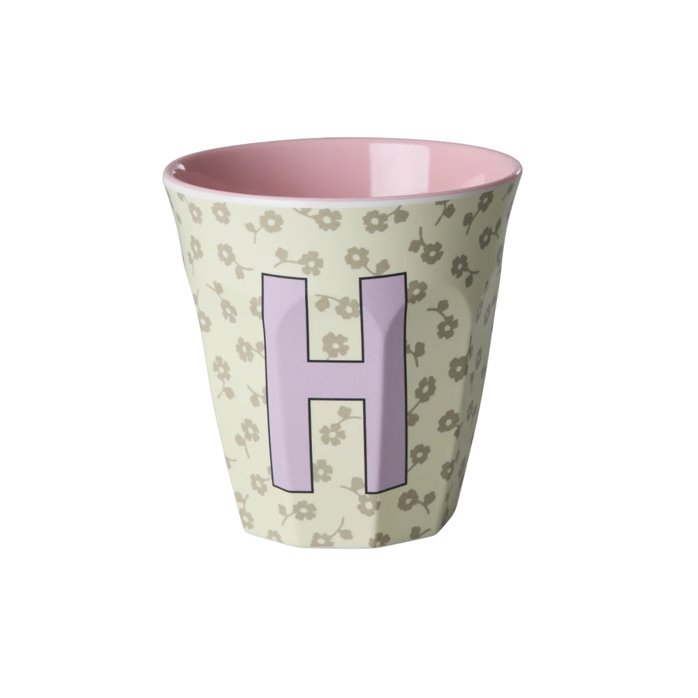 rice-melamine-cup-with-the-letter-h-flowers-medium-250ml-rice-melcu-alpfloh