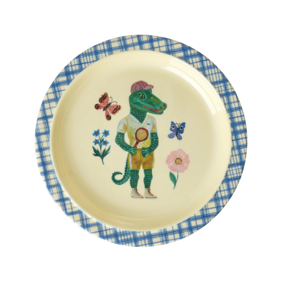 rice-melamine-kids-lunch-plate-with-nathalie-lete-print-blue-rice-kilpl-natb