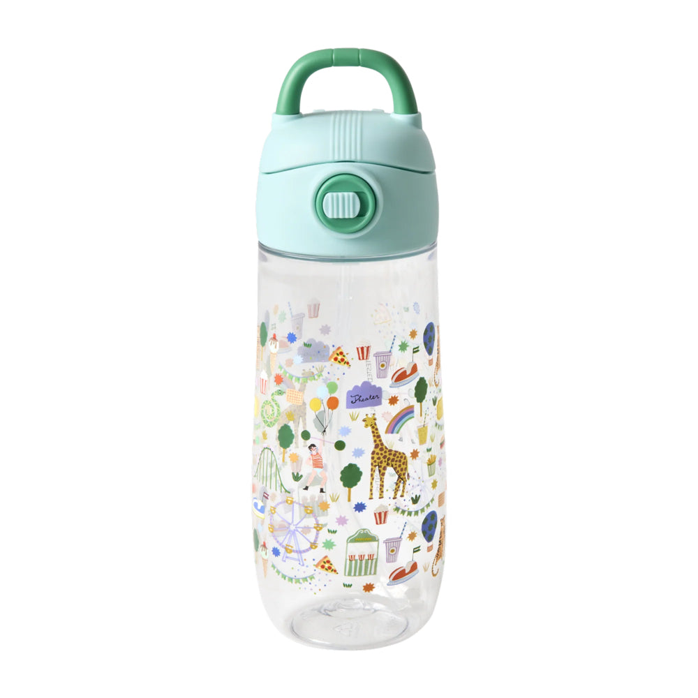 rice-plastic-kids-drinking-bottle-with-mint-fun-fair-print-550ml-rice-plbot-fufami
