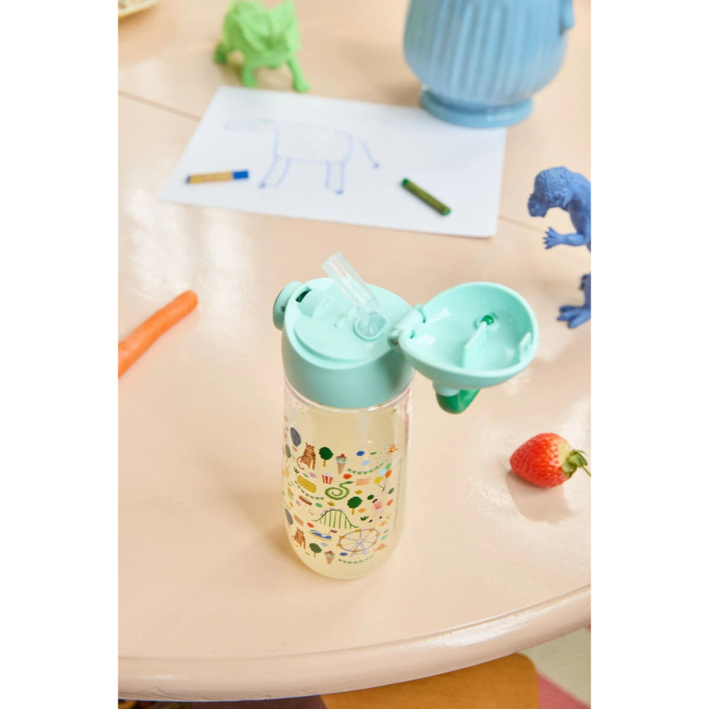 rice-plastic-kids-drinking-bottle-with-mint-fun-fair-print-550ml-rice-plbot-fufami