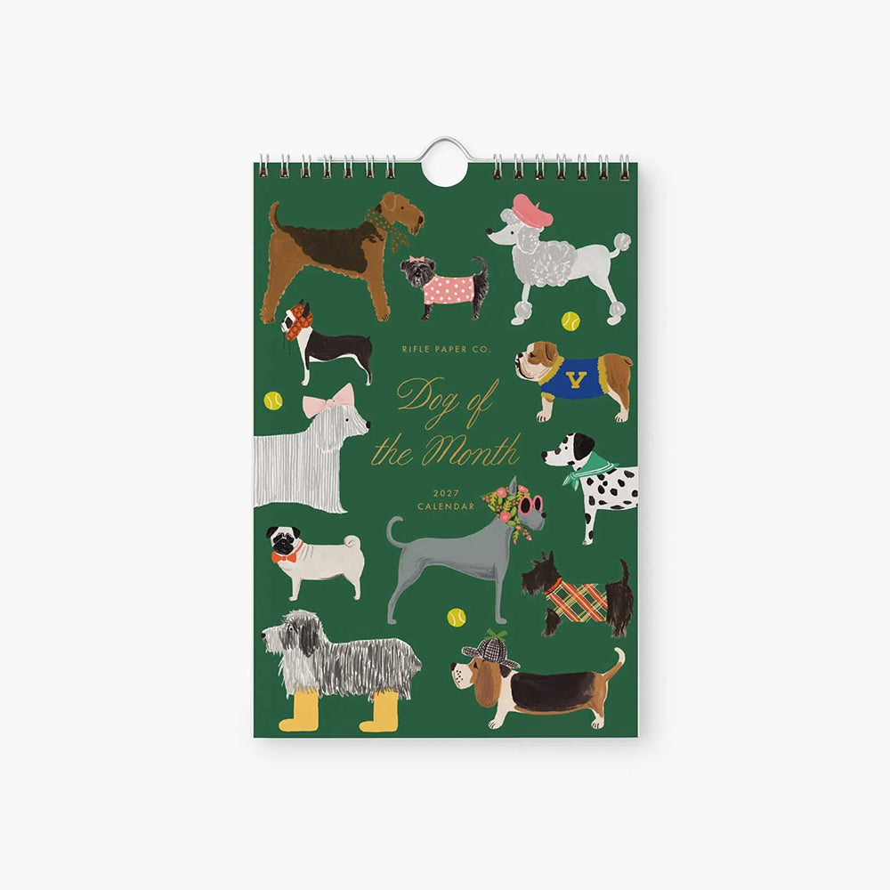 rifle-paper-co-2027-dog-of-the-month-kitchen-calendar-6x9-stationery-home-decor-rifl-cal108