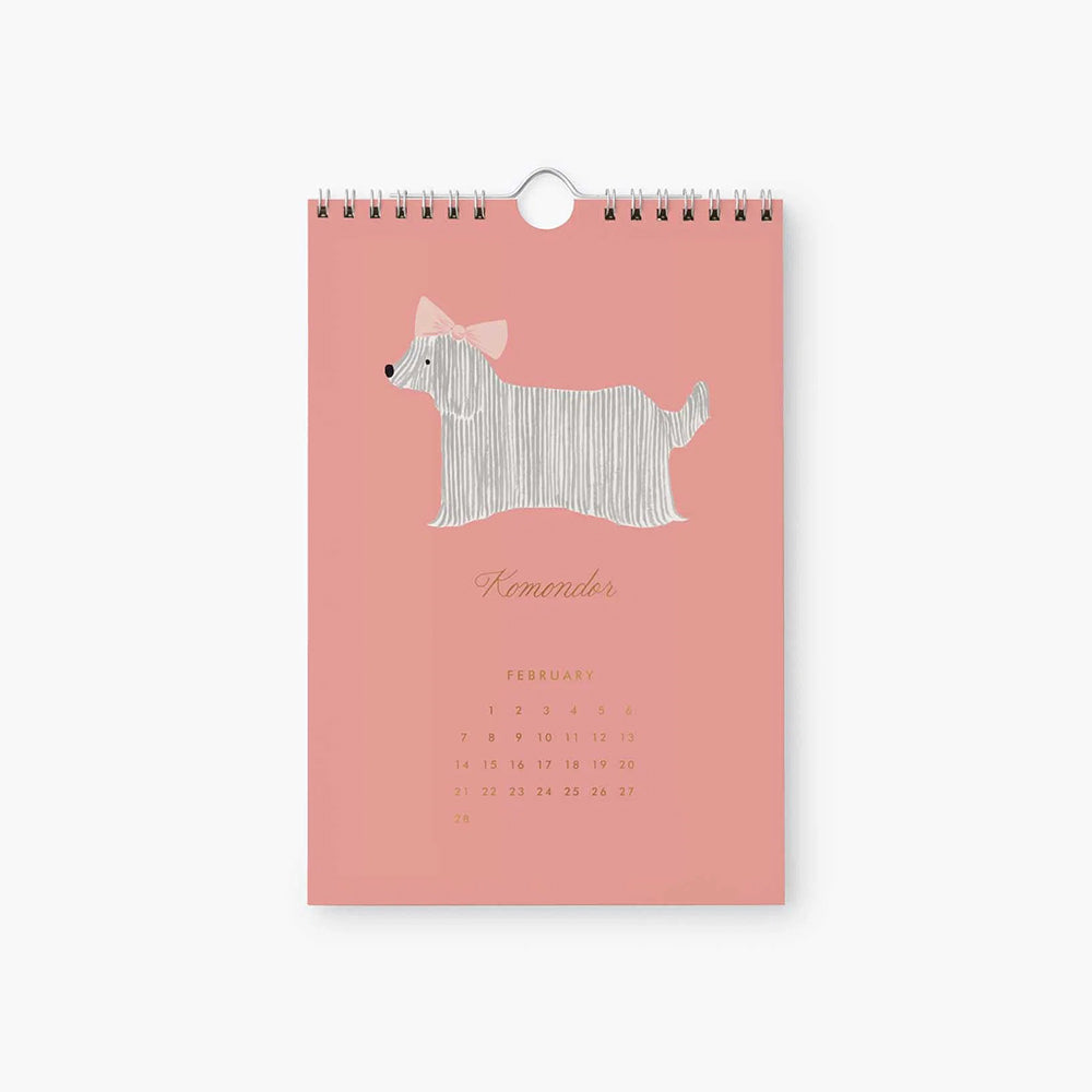rifle-paper-co-2027-dog-of-the-month-kitchen-calendar-6x9-stationery-home-decor-rifl-cal108