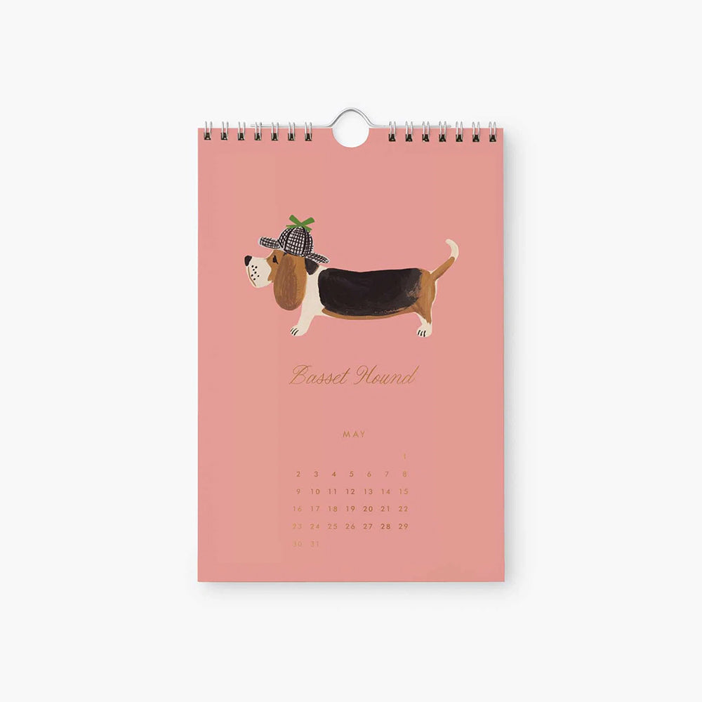 rifle-paper-co-2027-dog-of-the-month-kitchen-calendar-6x9-stationery-home-decor-rifl-cal108