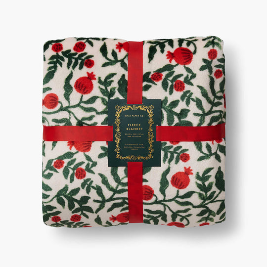 rifle-paper-co-christmastide-pomegranate-fleece-blanket