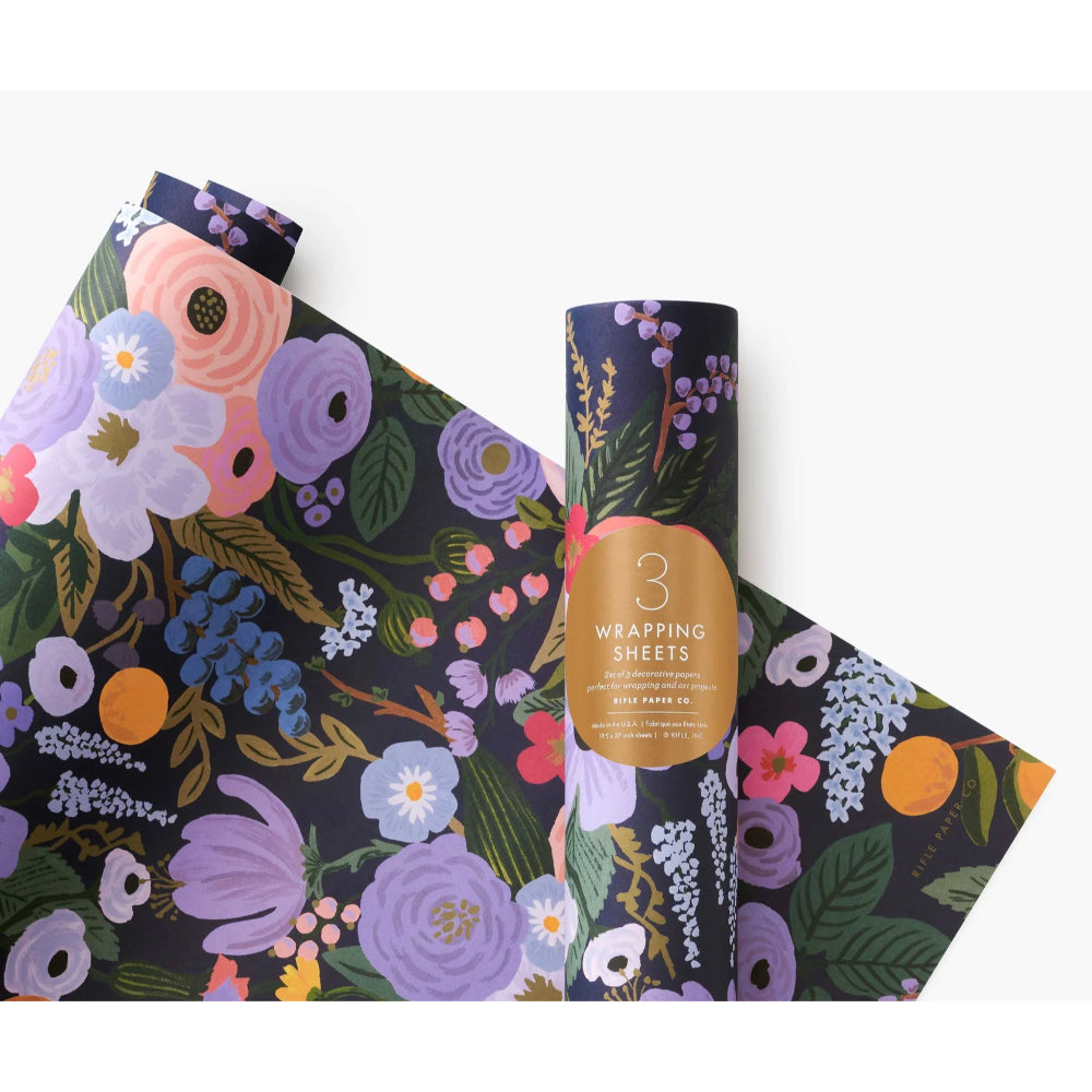 rifle-paper-co-garden-party-violet-wrapping-sheet-roll-of-3-rifl-wpm054-r