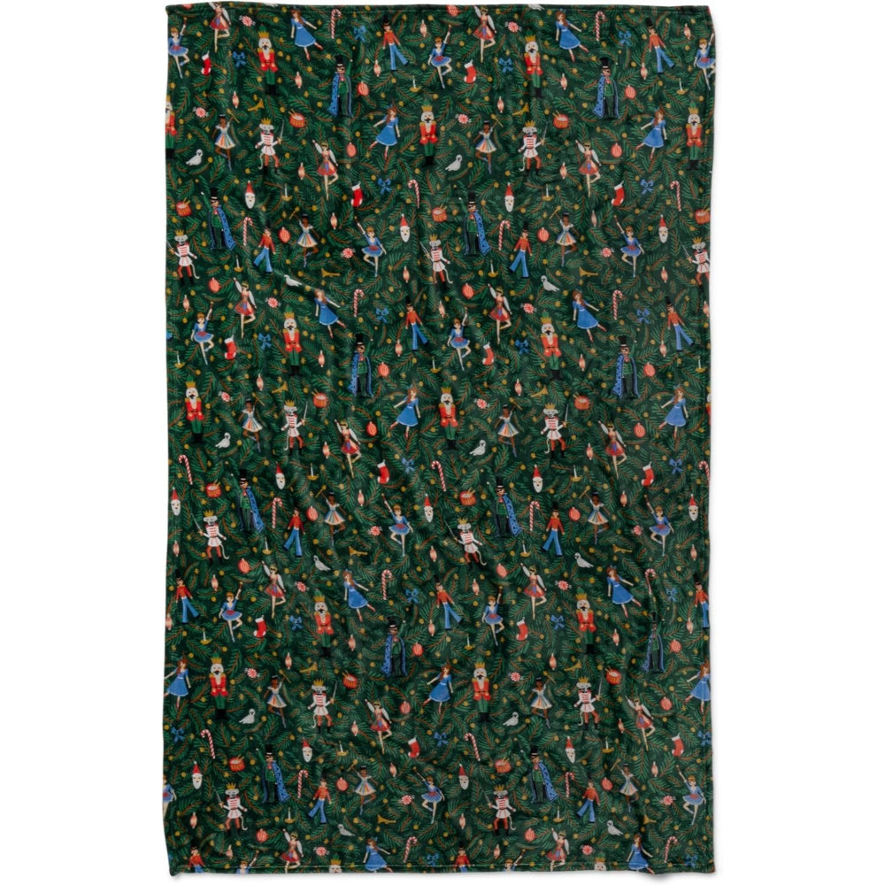 rifle-paper-co-nutcracker-fleece-blanket-rifl-fbx001
