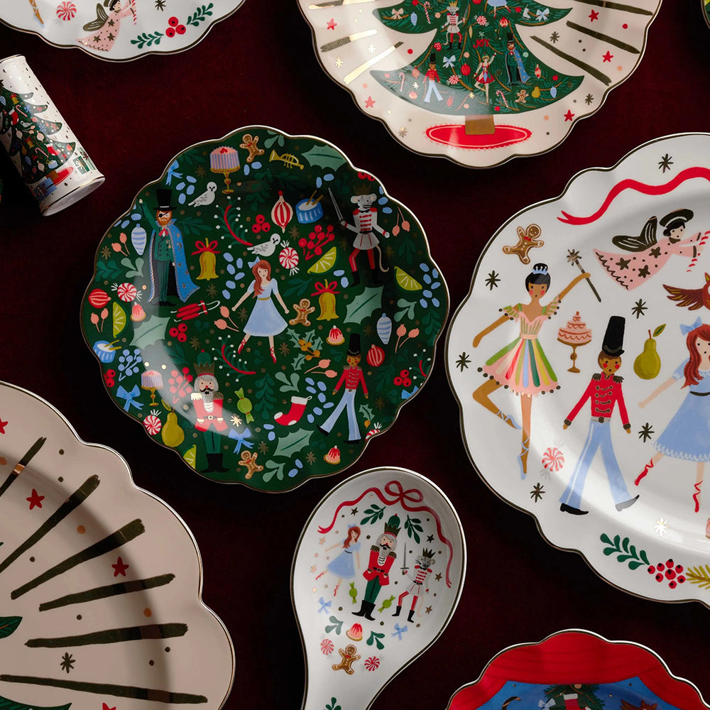 rifle-paper-co-nutcracker-porcelain-dessert-plate-set