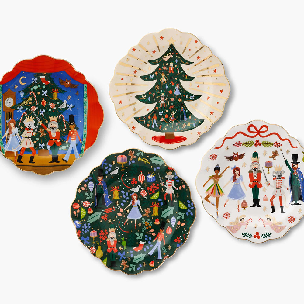 rifle-paper-co-nutcracker-porcelain-dessert-plate-set