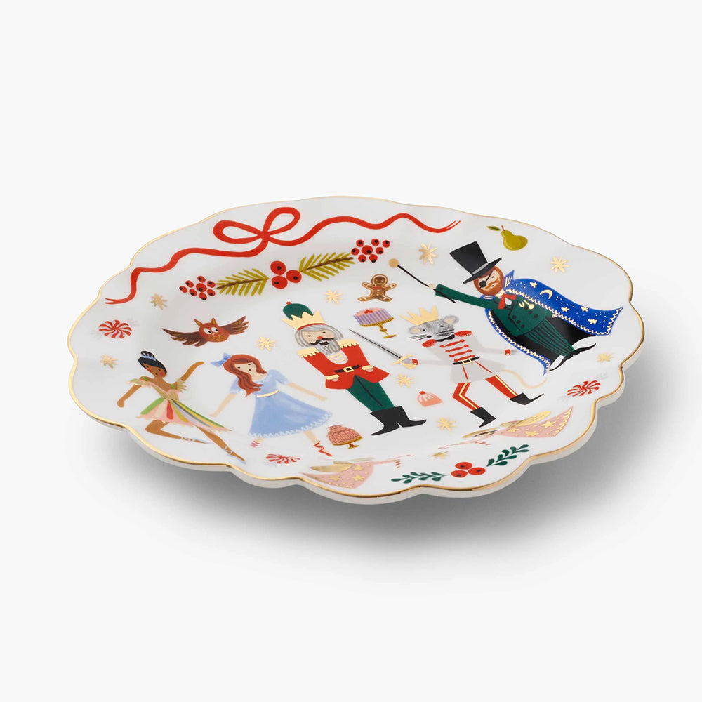 rifle-paper-co-nutcracker-porcelain-dessert-plate-set