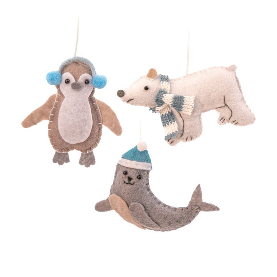 rjb-stone-arctic-animals-flat-felt-hanging-decorations-set-of-3