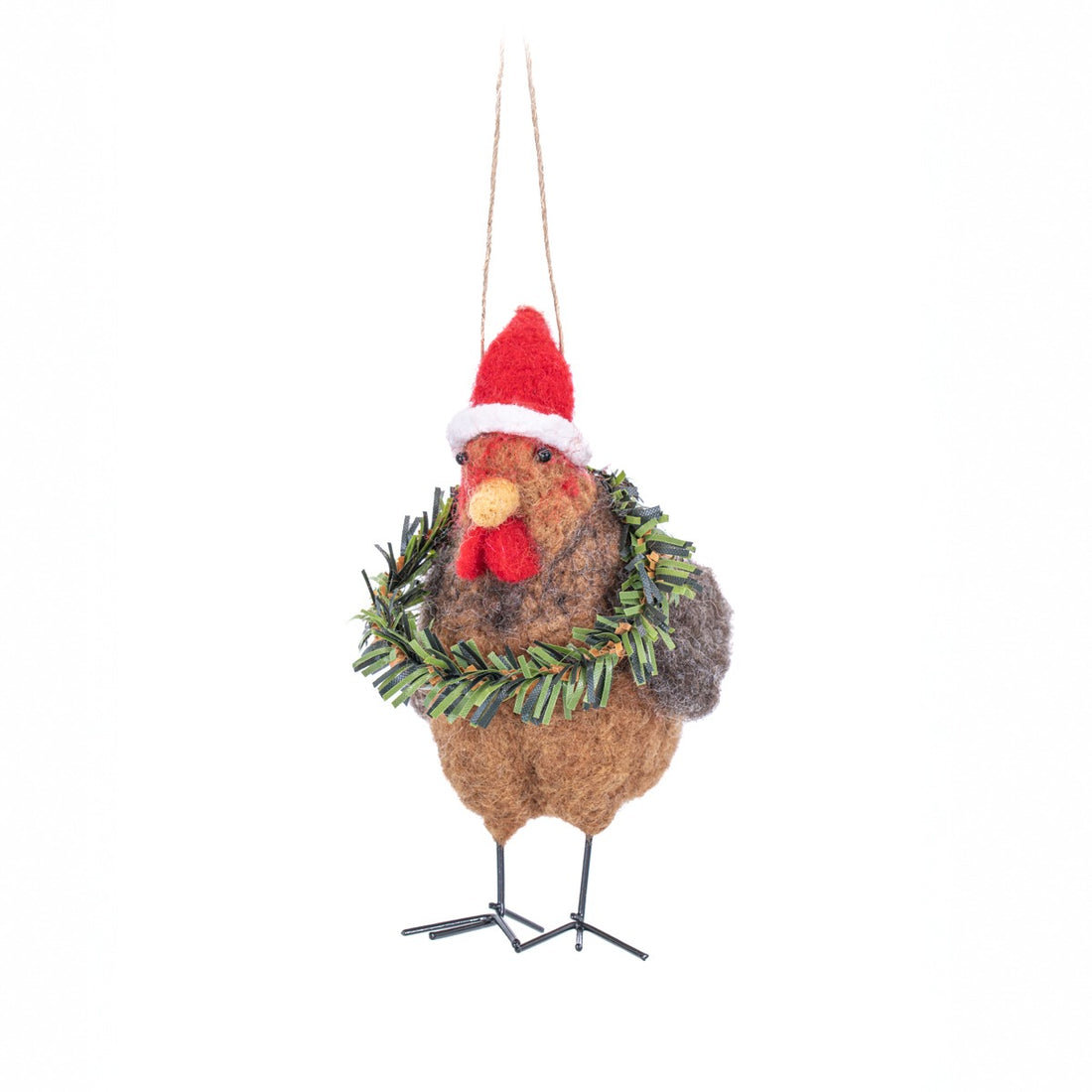rjb-stone-turkey-with-wreath-felt-decoration-rjbs-feltxm163