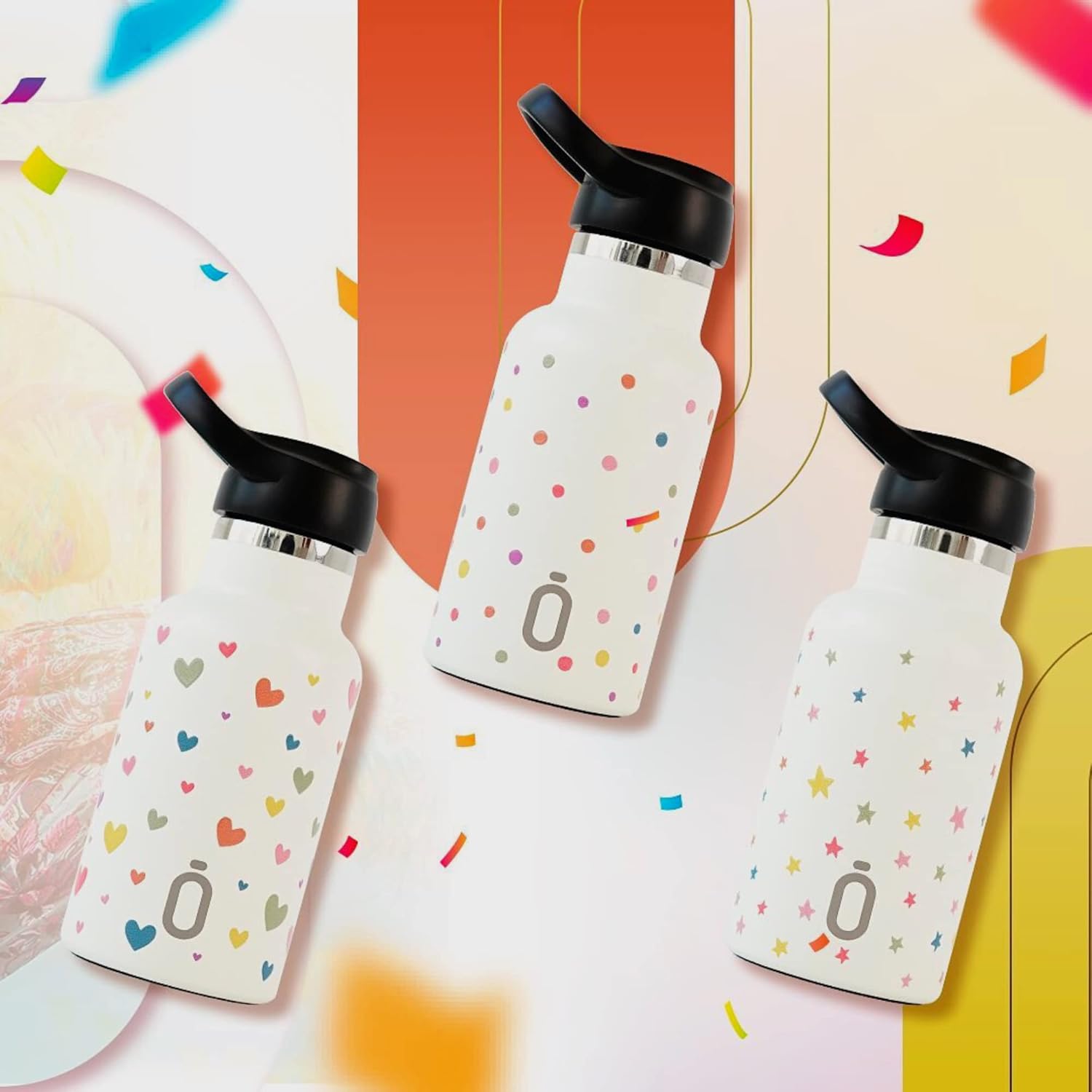 Runbott Thermal Bottle Sport+C.Sport 350 ml-7x7x18 Estrellas Cream (Publish After CS Case)