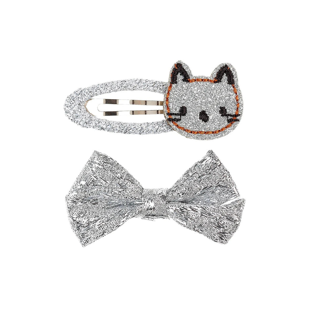 souza-hair-clips-yoyo-cat-silver-2-pcs-card-1-card-souz-107513