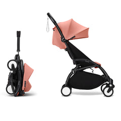 Stokke YOYO³ 6+ Baby Stroller Set - Black Frame with Ginger 6+ Color Pack