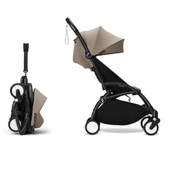 Stokke YOYO³ 6+ Baby Stroller Set - Black Frame with Taupe 6+ Color Pack