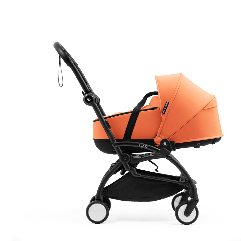 stokke-yoyo-baby-stroller-complete-set-black-frame-with-peach-seat-pack-bassinet-baby-nursery-yoyo-yo501spb04