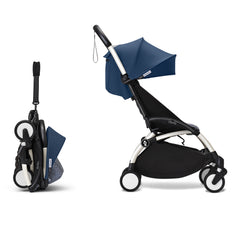 Stokke YOYO³ 6+ Baby Stroller Set - White Frame with Air France Blue 6+ Color Pack