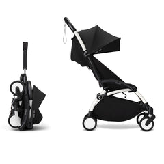 Stokke YOYO³ 6+ Baby Stroller Set - White Frame with Black 6+ Color Pack