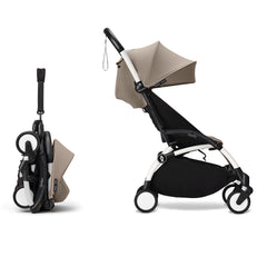 Stokke YOYO³ 6+ Baby Stroller Set - White Frame with Taupe 6+ Color Pack