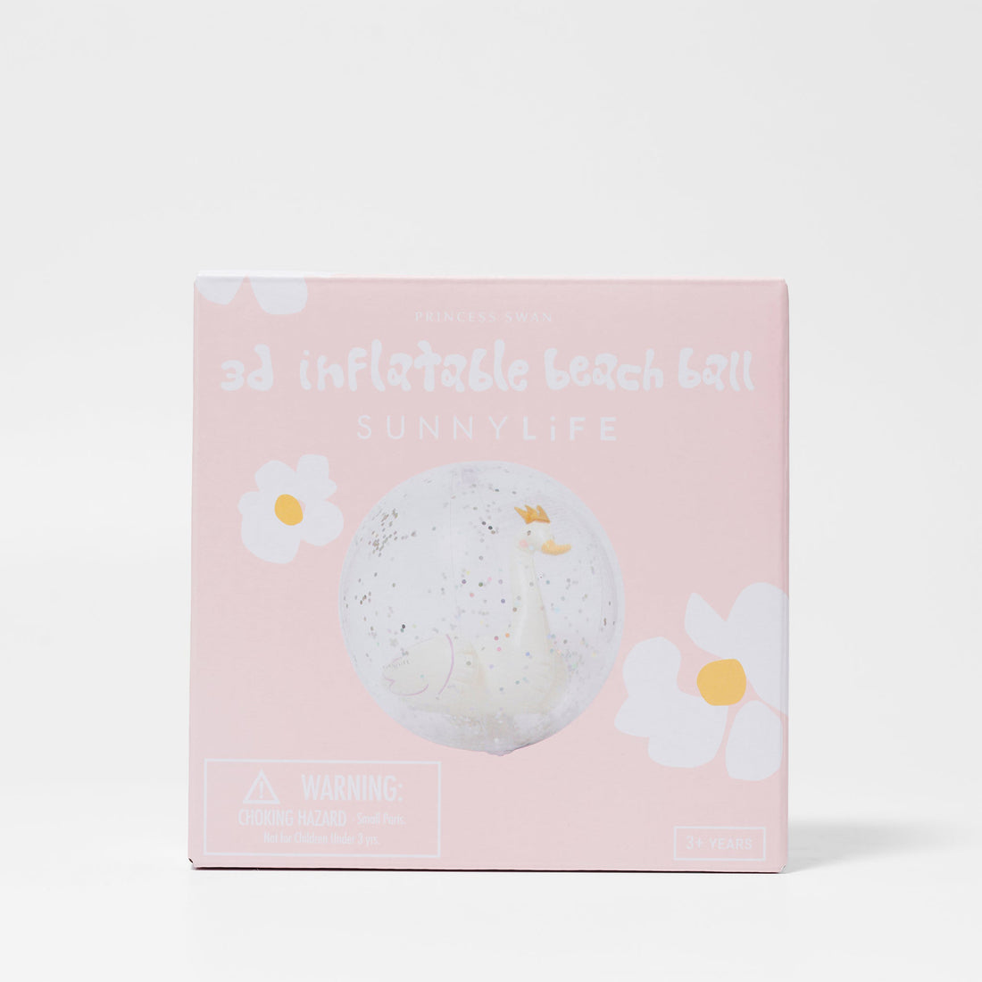 Balle 3D Trésor Rose SunnyLIFE - Ballon De Plage Gonflable Paillettes Été Amusant