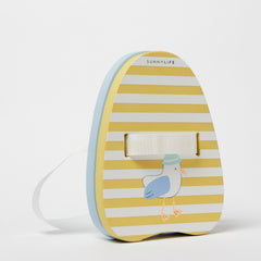 sunnylife-bubble-back-float-sid-the-seagull-mustard-stripe-sunl-s51bbfms