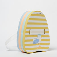 sunnylife-bubble-back-float-sid-the-seagull-mustard-stripe-sunl-s51bbfms